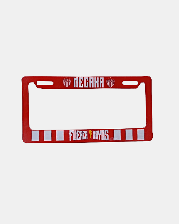Porta placa "Fuerza Rayos" Roja