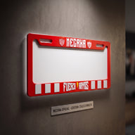 Porta placa "Fuerza Rayos" Roja