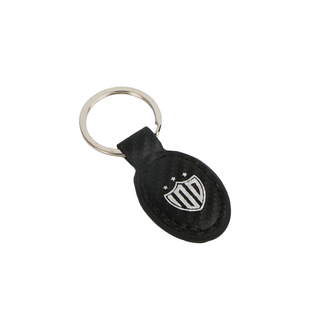 Llavero Piel/Negro Logo Centenario Plata